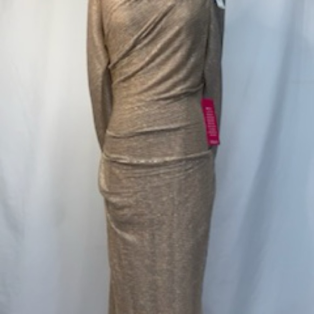 Betsy & Adam Gold Maxi Dress
